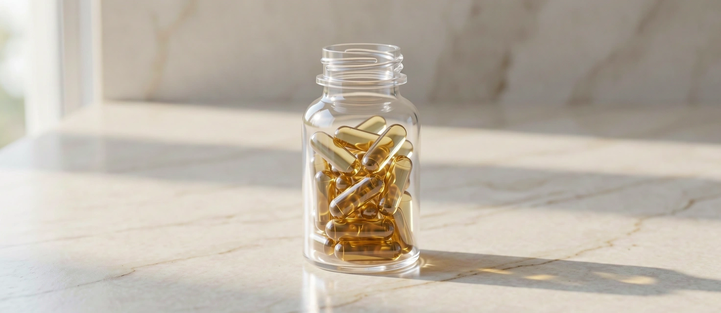 Premium natural eye supplements display